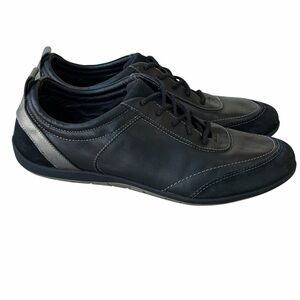 Vionic Willa Walker Black Leather & Suede W/ Metallic Details Sneakers Size 10